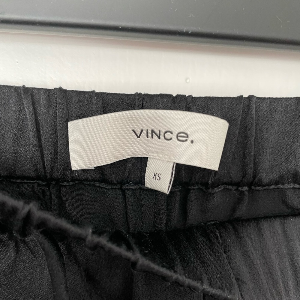 Vince Black Silk Wide Leg Pants XS - Picture 3 of 5